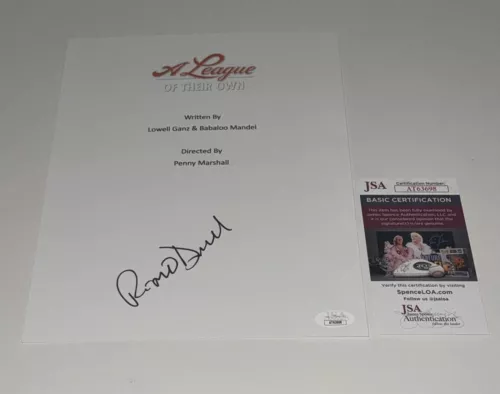 ROSIE O’DONNELL SIGNED A LEAGUE OF THEIR OWN MOVIE SCRIPT DORIS JSA COA COLLECTIBLE MEMORABILIA