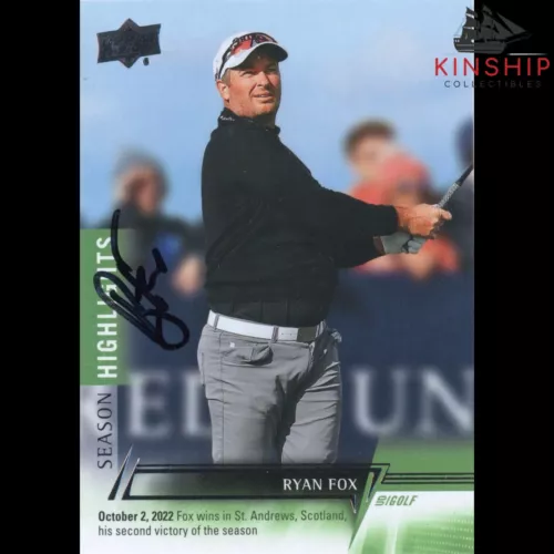 RYAN FOX SIGNED 2024 UPPER DECK TRADING CARD PGA GOLF AUTO R29 COLLECTIBLE MEMORABILIA