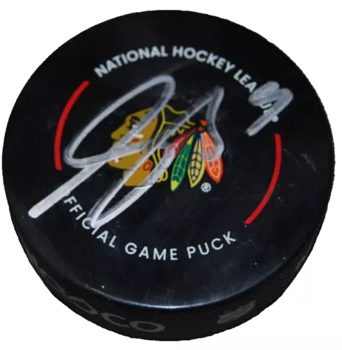 SACHA BOISVERT SIGNED (CHICAGO BLACKHAWKS) OFFICIAL GAME PUCK PSA/DNA AQ25953 COLLECTIBLE MEMORABILIA
