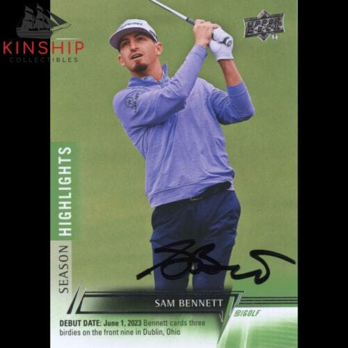 SAM BENNETT SIGNED 2024 UPPER DECK TRADING CARD PGA GOLF AUTO R23 COLLECTIBLE MEMORABILIA