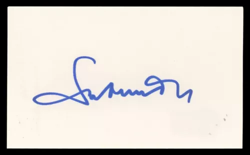 SAM MENDES AMERICAN BEAUTY AUTHENTIC SIGNED 3×5 INDEX CARD BAS #BN35206 COLLECTIBLE MEMORABILIA