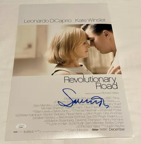 SAM MENDES SIGNED REVOLUTION ROAD 12X18 MOVIE POSTER JSA COLLECTIBLE MEMORABILIA