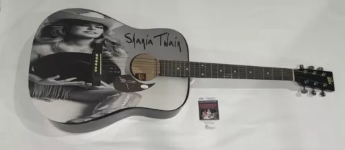 SHANIA TWAIN SIGNED CUSTOM ACOUSTIC GUITAR LEGEND AUTOGRAPHED JSA COA COLLECTIBLE MEMORABILIA