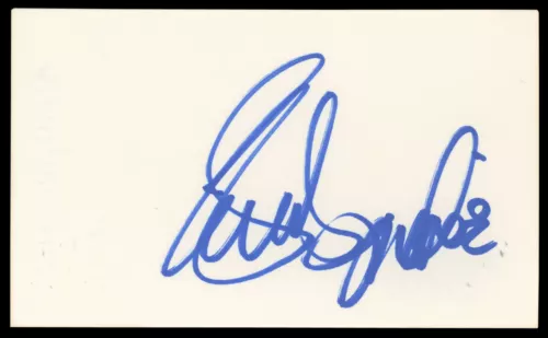 SHIRLEY MACLAINE TERMS OF ENDEARMENT SIGNED 3×5 INDEX CARD BAS #BN06499 COLLECTIBLE MEMORABILIA