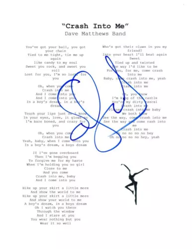 STEFAN LESSARD DAVE MATTHEWS BAND SIGNED AUTOGRAPH CRASH INTO ME LYRIC SHEET COLLECTIBLE MEMORABILIA