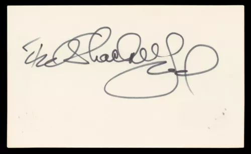 TED SHACKELFORD KNOTS LANDING AUTHENTIC SIGNED 3×5 INDEX CARD BAS #BN06546 COLLECTIBLE MEMORABILIA