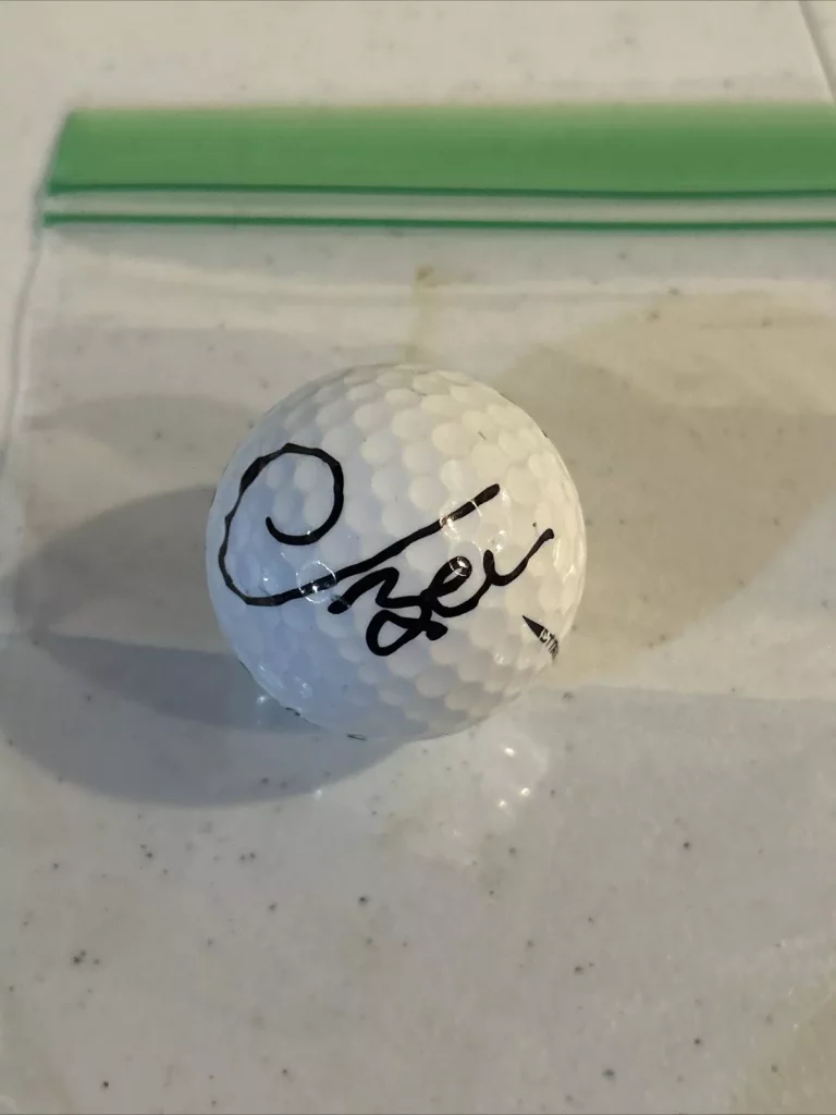 THOMAS BJORN SIGNED AUTOGRAPH MASTERS LOGO GOLF BALL COA TITLEIST COLLECTIBLE MEMORABILIA