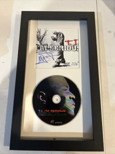 TI T.I SIGNED AUTOGRAPH FRAMED CD DISPLAY IM SERIOUS ACOA RAP COLLECTIBLE MEMORABILIA