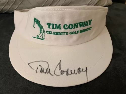 TIM CONWAY HAND SIGNED CELEBRITY BENEFIT GOLF VISOR AWESOME+RARE JSA COLLECTIBLE MEMORABILIA