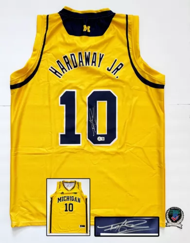 TIM HARDAWAY JR SIGNED JERSEY MICHIGAN WOLVERINES BECKETT BAS COA COLLECTIBLE MEMORABILIA