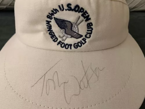 TOM WATSON HAND SIGNED 84TH US OPEN GOLF VISOR GOLF LEGEND JSA COLLECTIBLE MEMORABILIA