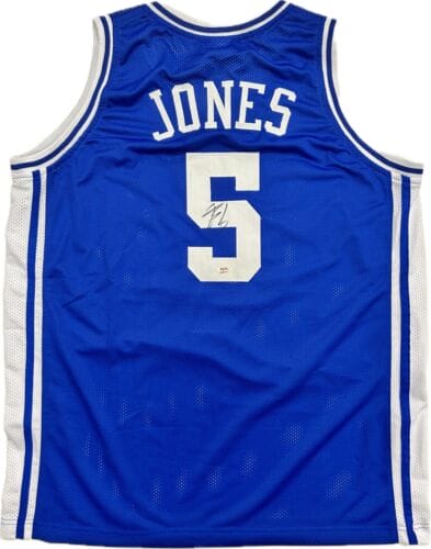 TYUS JONES SIGNED JERSEY PSA/DNA DUKE BLUE DEVILS AUTOGRAPHED WIZARDS COLLECTIBLE MEMORABILIA