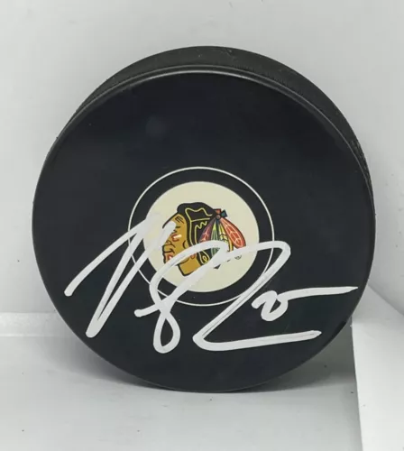 VIKTOR STALBERG SIGNED CHICAGO BLACKHAWKS PUCK AUTOGRAPHED HAWKS #1 COLLECTIBLE MEMORABILIA