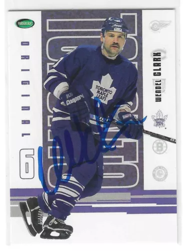 Wendell Clark Signed 2003 Parkhurst Card #37 Toronto Maple Leafs