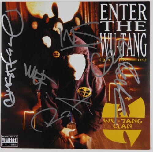 WU-TANG CLAN JSA SIGNED AUTOGRAPH ALBUM RECORD VINYL ENTER THE WU-TANG COLLECTIBLE MEMORABILIA