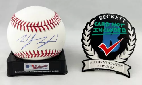 WYATT LANGFORD SIGNED AUTHENTIC MAJOR LEAGUE BASEBALL BECKETT BAS COA COLLECTIBLE MEMORABILIA