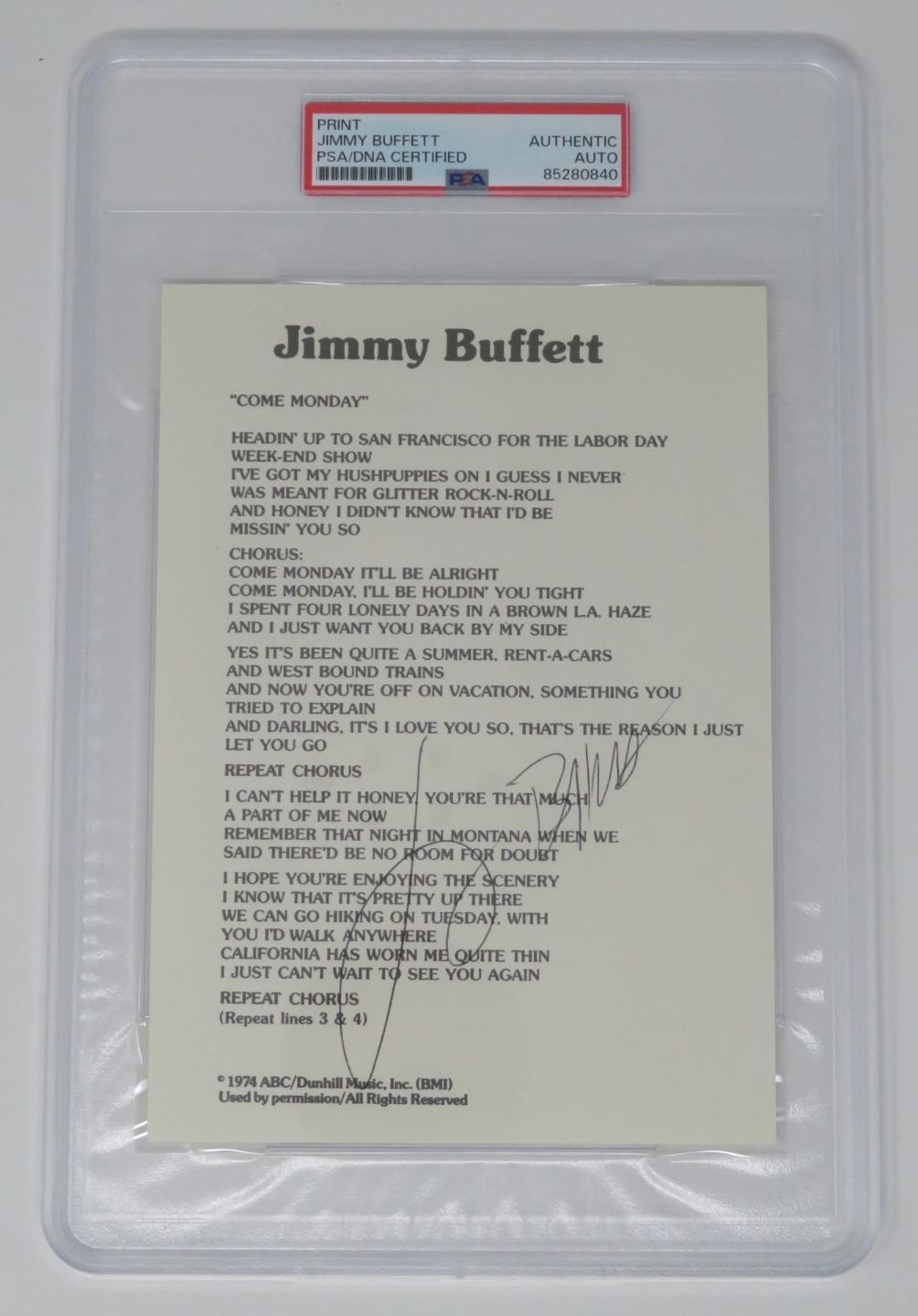 JIMMY BUFFETT Signed Autograph 5x7 