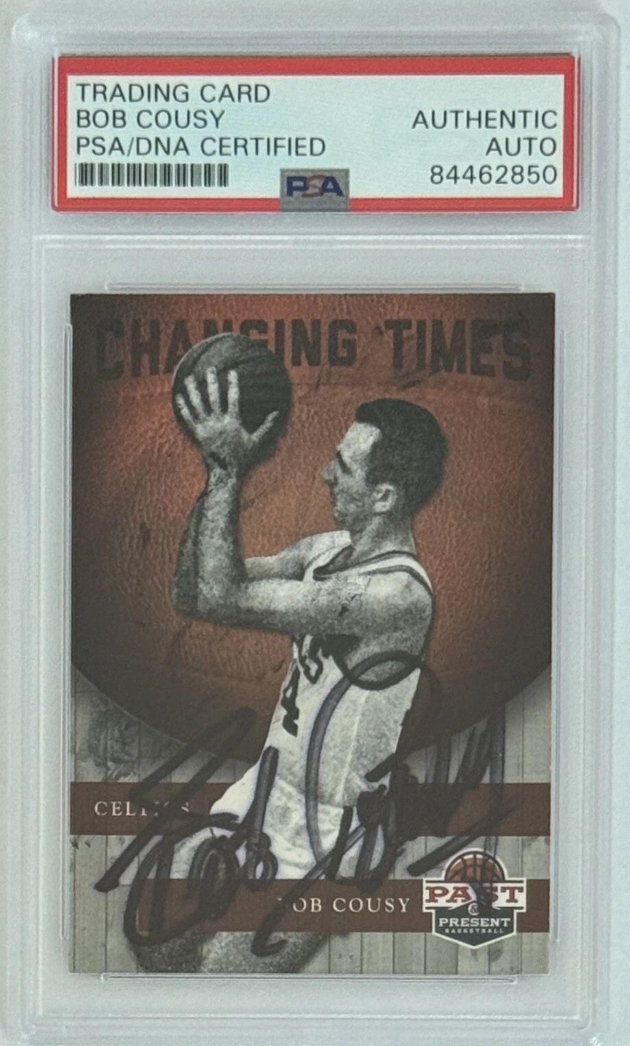 2012 Panini Past & Present Bob Cousy Signed PSA DNA COA Certified Autograph HOF