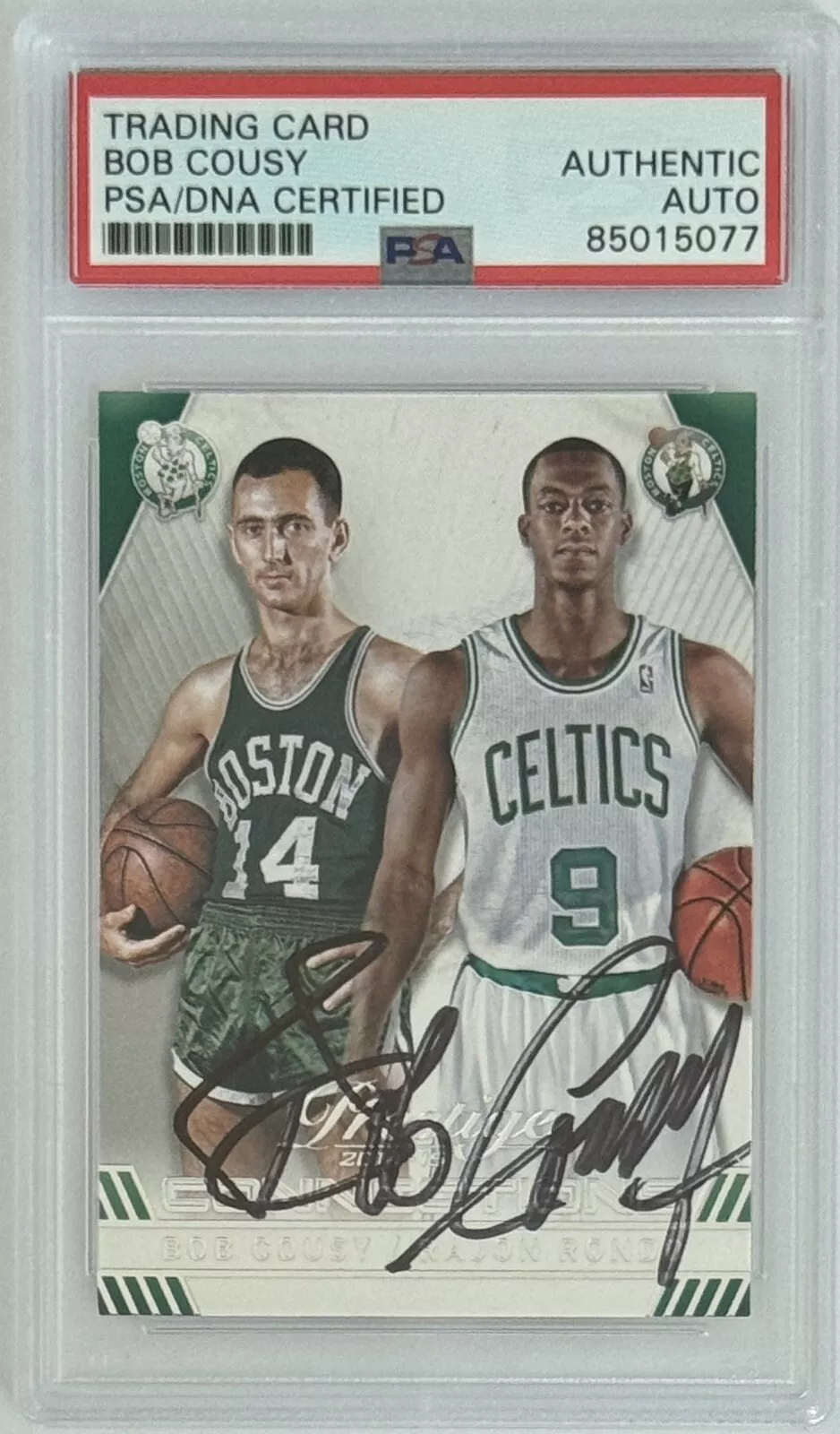 2014 Panini Prestige Connections Bob Cousy Signed PSA DNA COA Autograph HOF