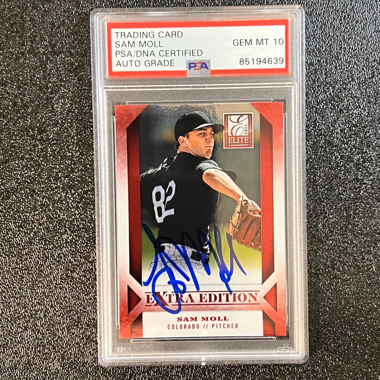 2013 Panini Elite Extra Edition #87 Sam Moll Signed Card PSA Slabbed AUTO 10 Roc