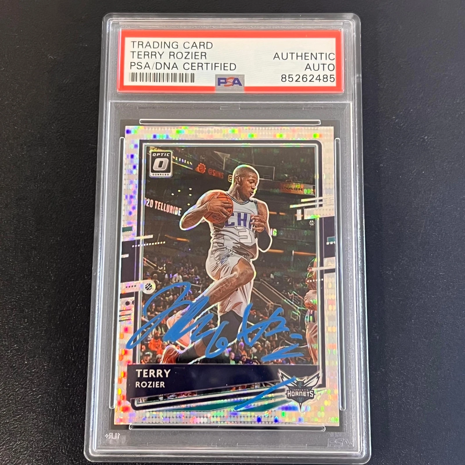 2020-21 Panini Donruss Optic Prizm #72 Terry Rozier Signed Card AUTO PSA Slabbed