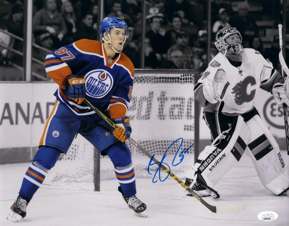 Connor McDavid Signed Autograph 11x14 Photo - Edmonton Oilers Superstar JSA COA