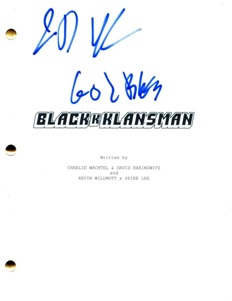 John David Washington Signed Autograph BlacKkKlansman Movie Script Screenplay