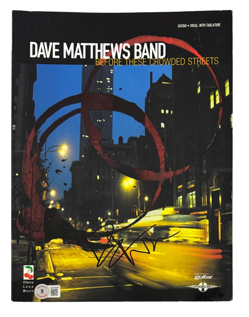 Dave Matthews Signed Autograph Before These Crowded Streets Sheet Music Book BAS
