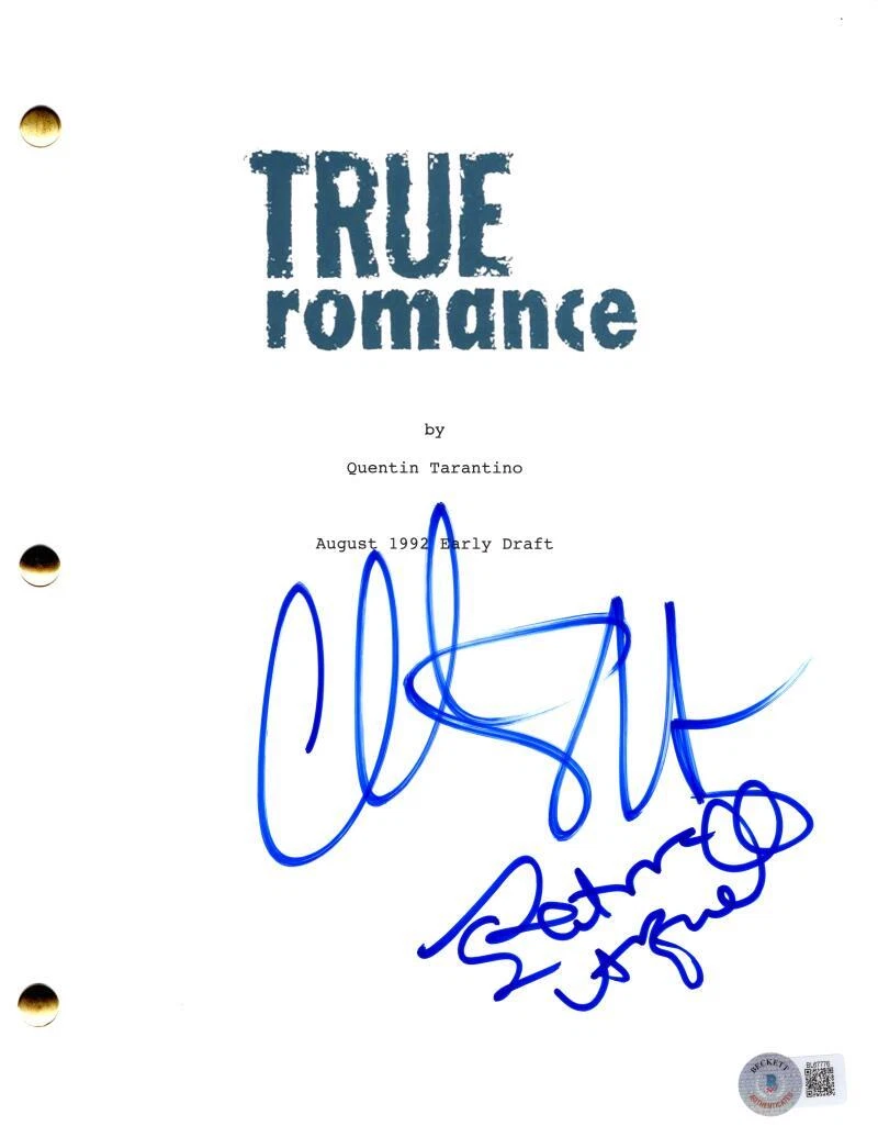 Christian Slater & Patricia Arquette Signed Autograph True Romance Script w/ BAS