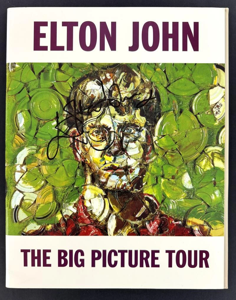 Elton John Signed Autograph Big Picture Concert Tour Program Book w/ Beckett COA