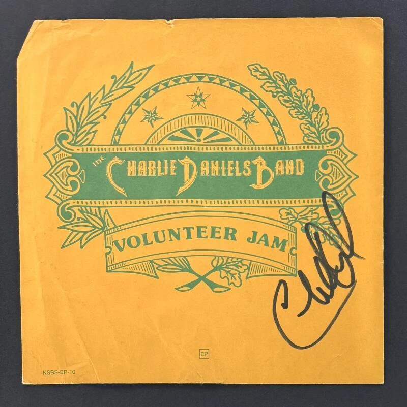 Charlie Daniels Signed Autograph 45 RMP Vinyl Record Sleeve ONLY w/ JSA COA