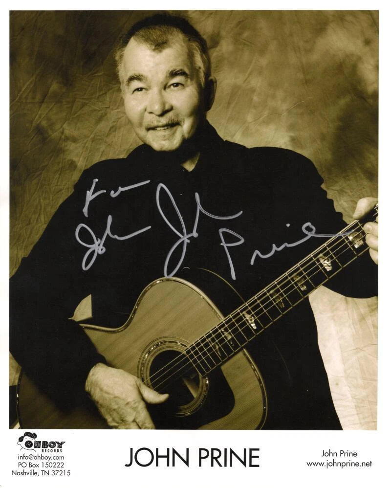 John Prine Signed Autograph Original 8x10 Promo Photo Country Music Beckett COA