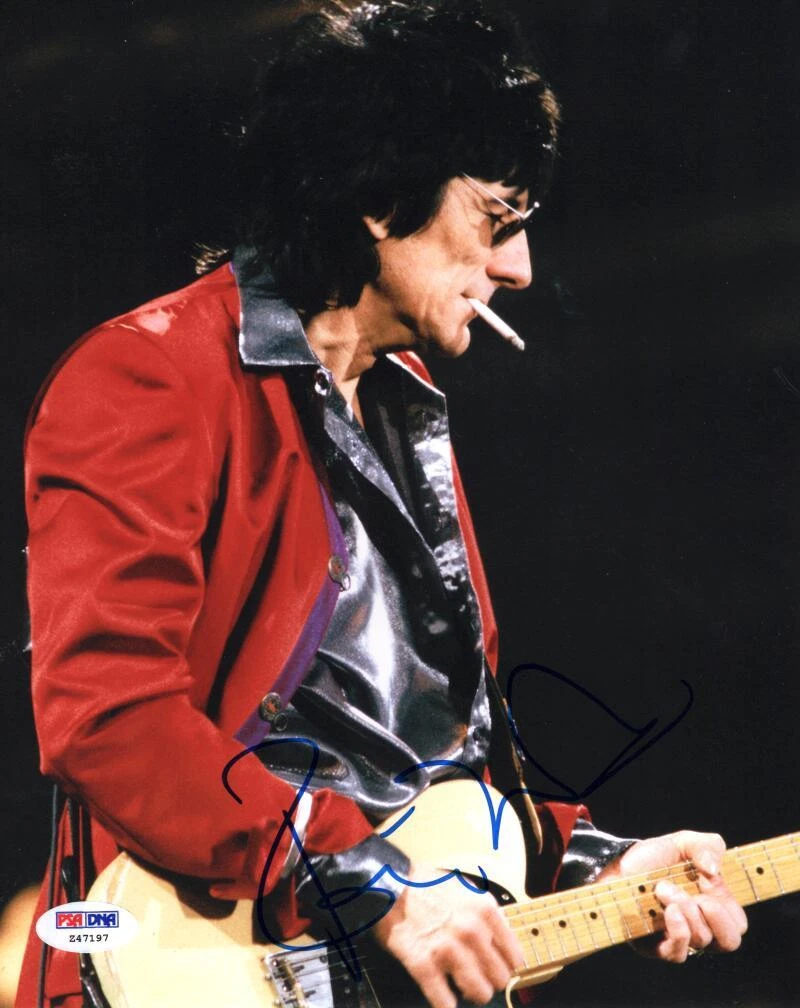 Ronnie Wood The Rolling Stones Signed Autograph 8x10 Photo Photograph w/ PSA COA