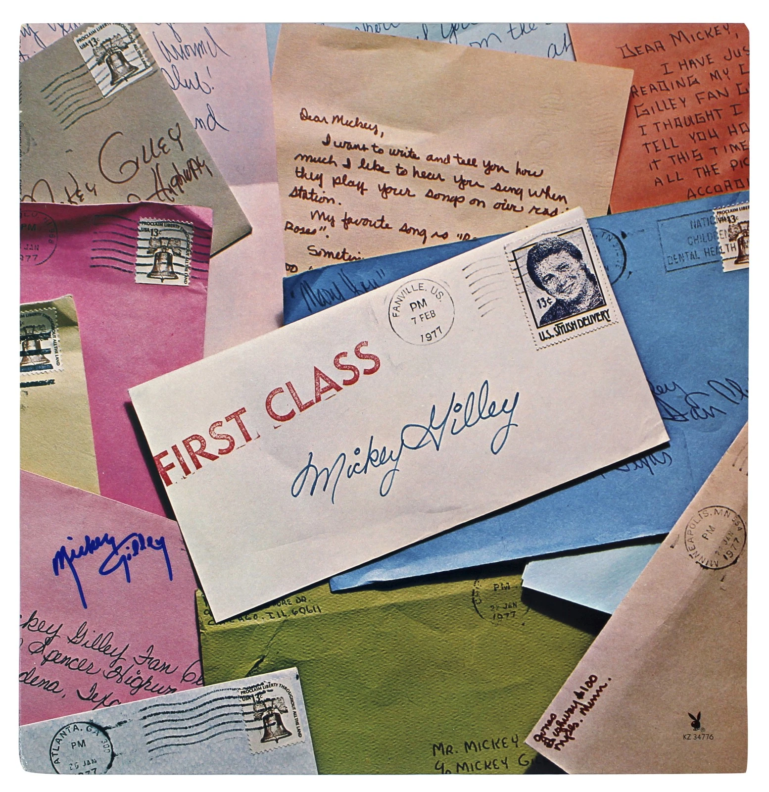 Mickey Gilley Authentic Signed First Class Album Cover Autographed BAS #BG90671