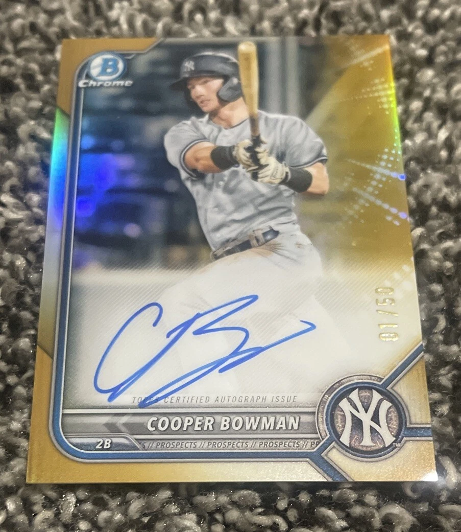 2022 Bowman Chrome 1st Gold Refractor Auto #CPA-CB Cooper Bowman 1/50 FIRST ONE