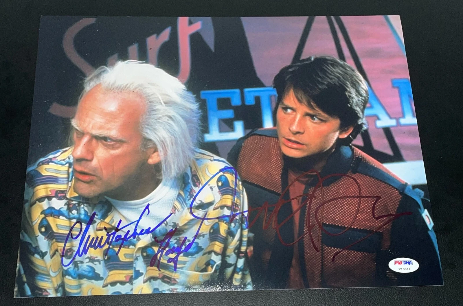 Michael J Fox & Christopher Lloyd Signed 11x14 Photo Back to the Future PSA T2