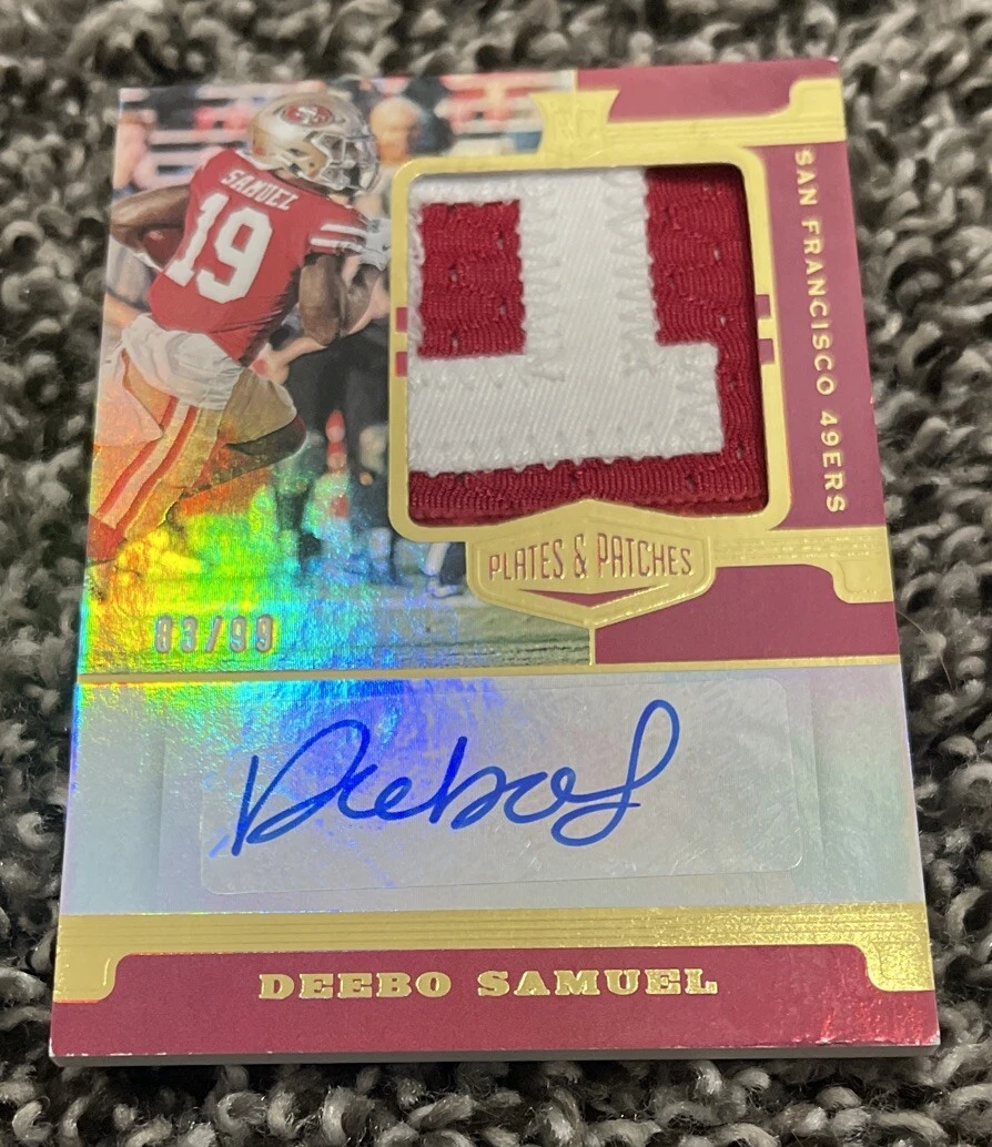Deebo Samuel 2019 Plates & Patches Auto Patch Rookie #83/99 RPA-DSA SF 49ers