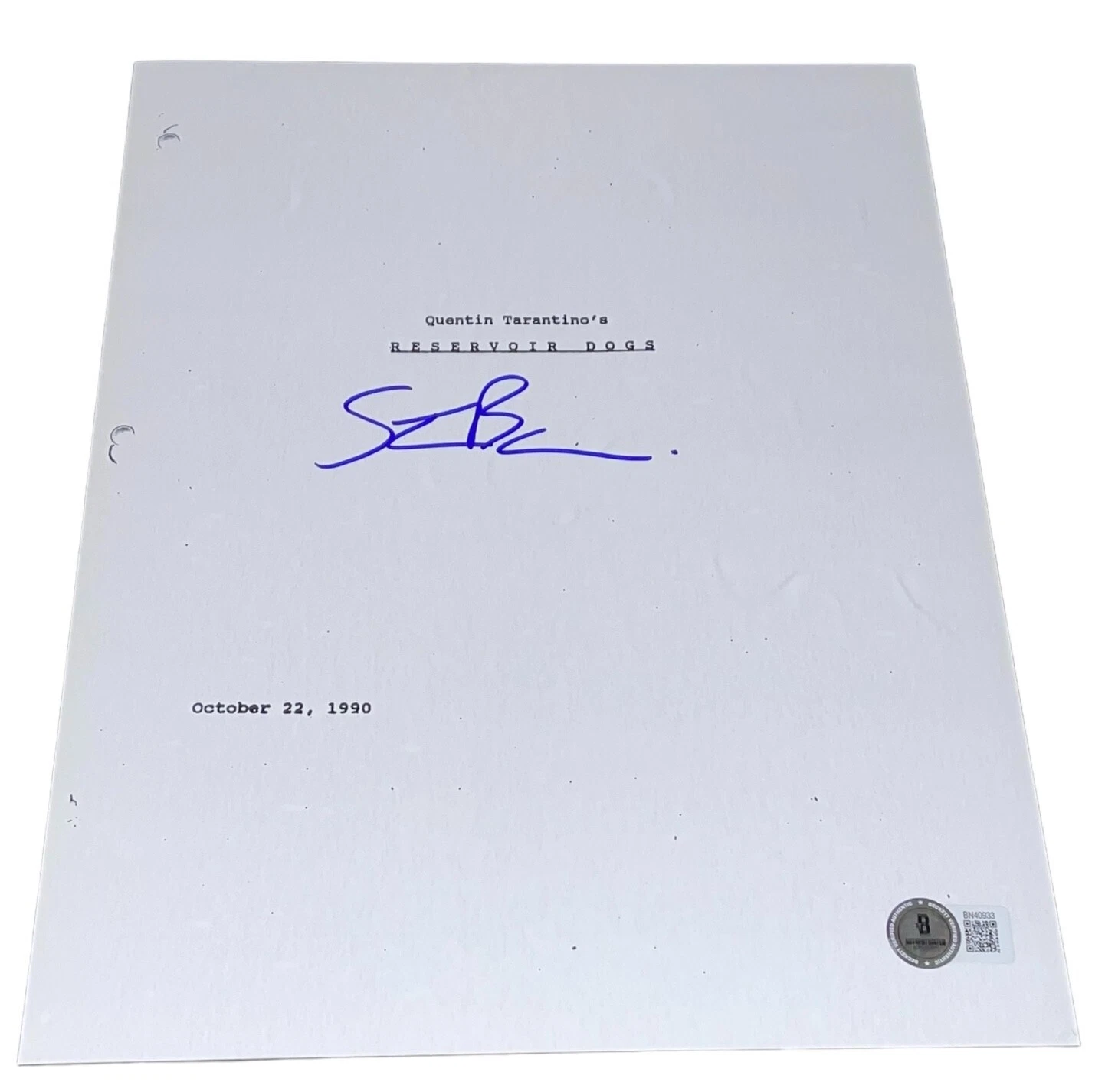 Steve Buscemi Signed Autograph Reservoir Dogs Movie Script Screenplay Beckett NY