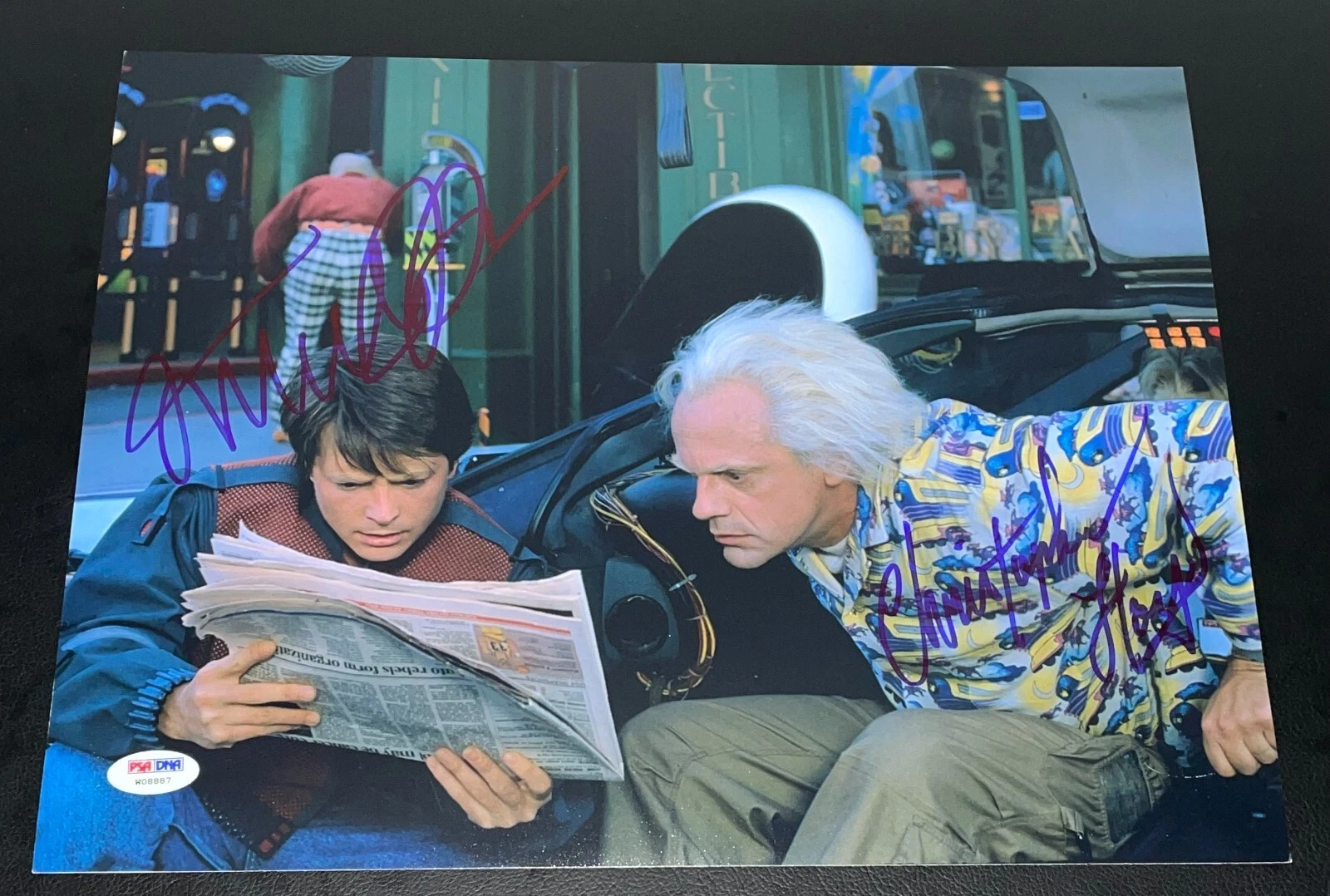 Michael J Fox & Christopher Lloyd Signed 11x14 Photo Back to the Future PSA T3
