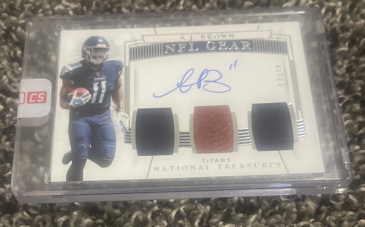 AJ Brown 2019 Panini National Treasures AUTO RC NFL Gear SP 97/99