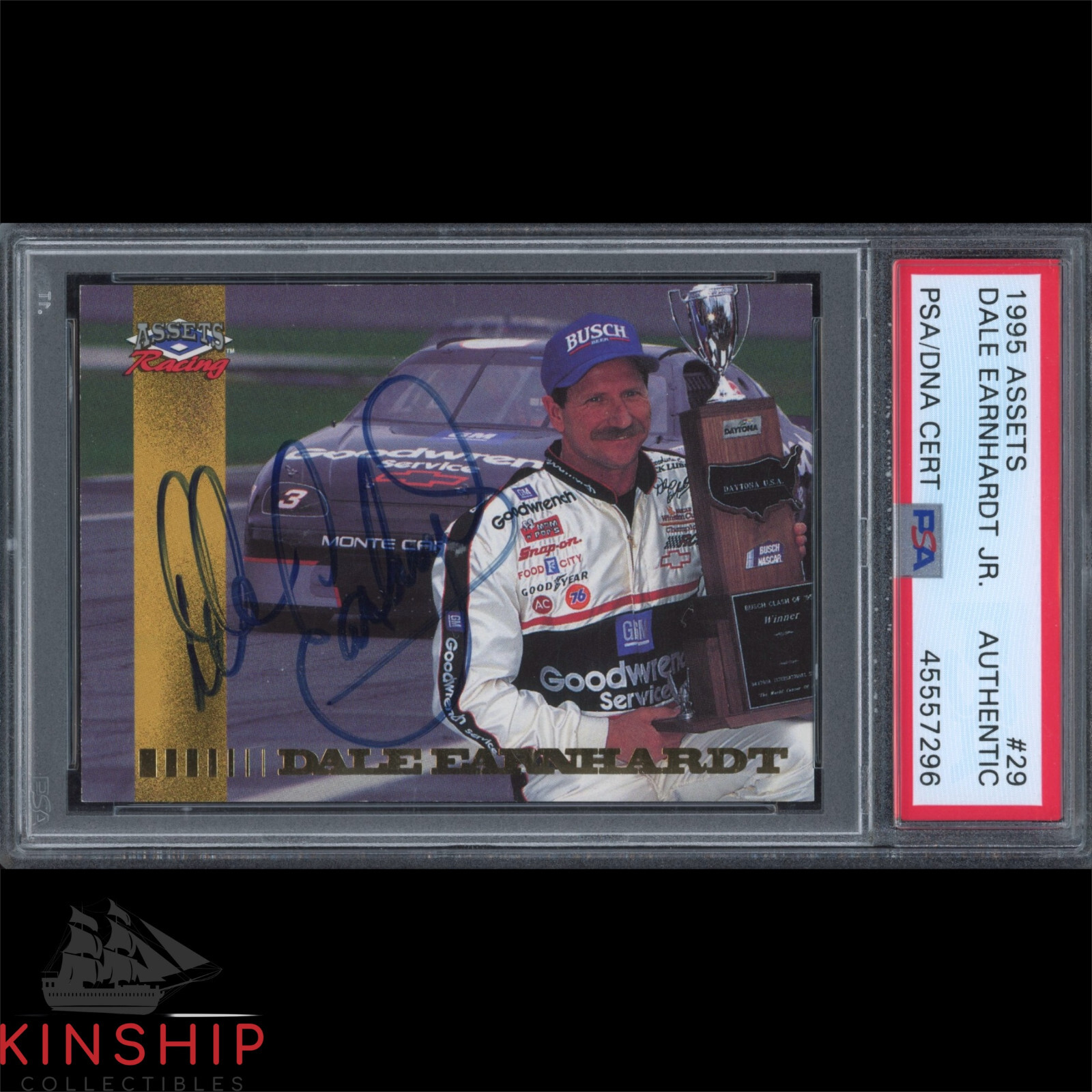 Dale Earnhardt Sr signed 1995 Classic Card #29 PSA DNA Slab NASCAR Auto C3155