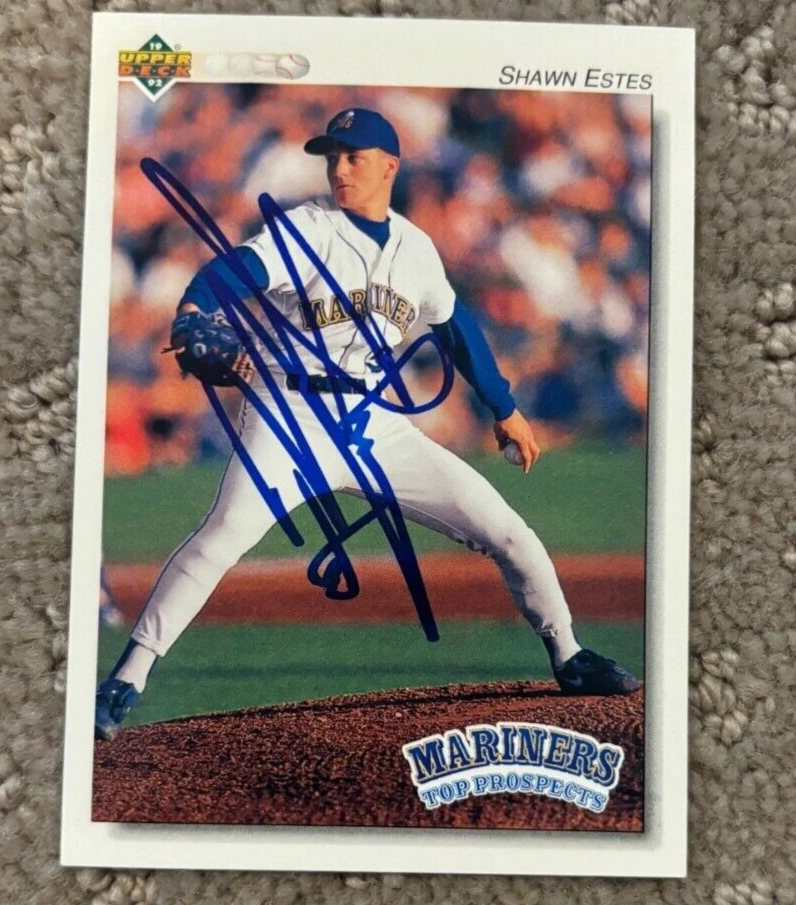 1992 Upper Deck Minors #164 Shawn Estes signed autographed card Mariners