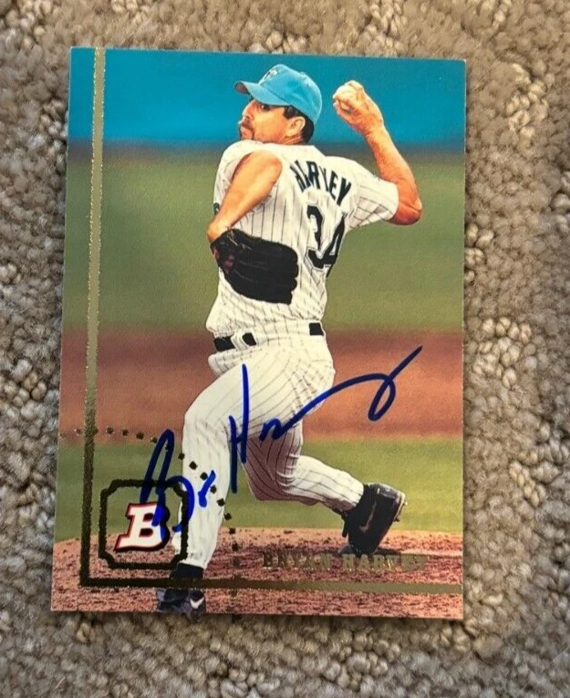 1994 Bowman #10 Bryan Harvey signed autographed baseball card Florida Marlins