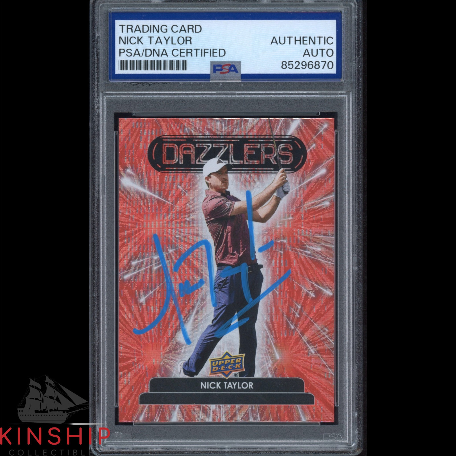Nick Taylor signed 2024 Upper Deck Dazzlers Trading Card PSA DNA Slab Golf C3196