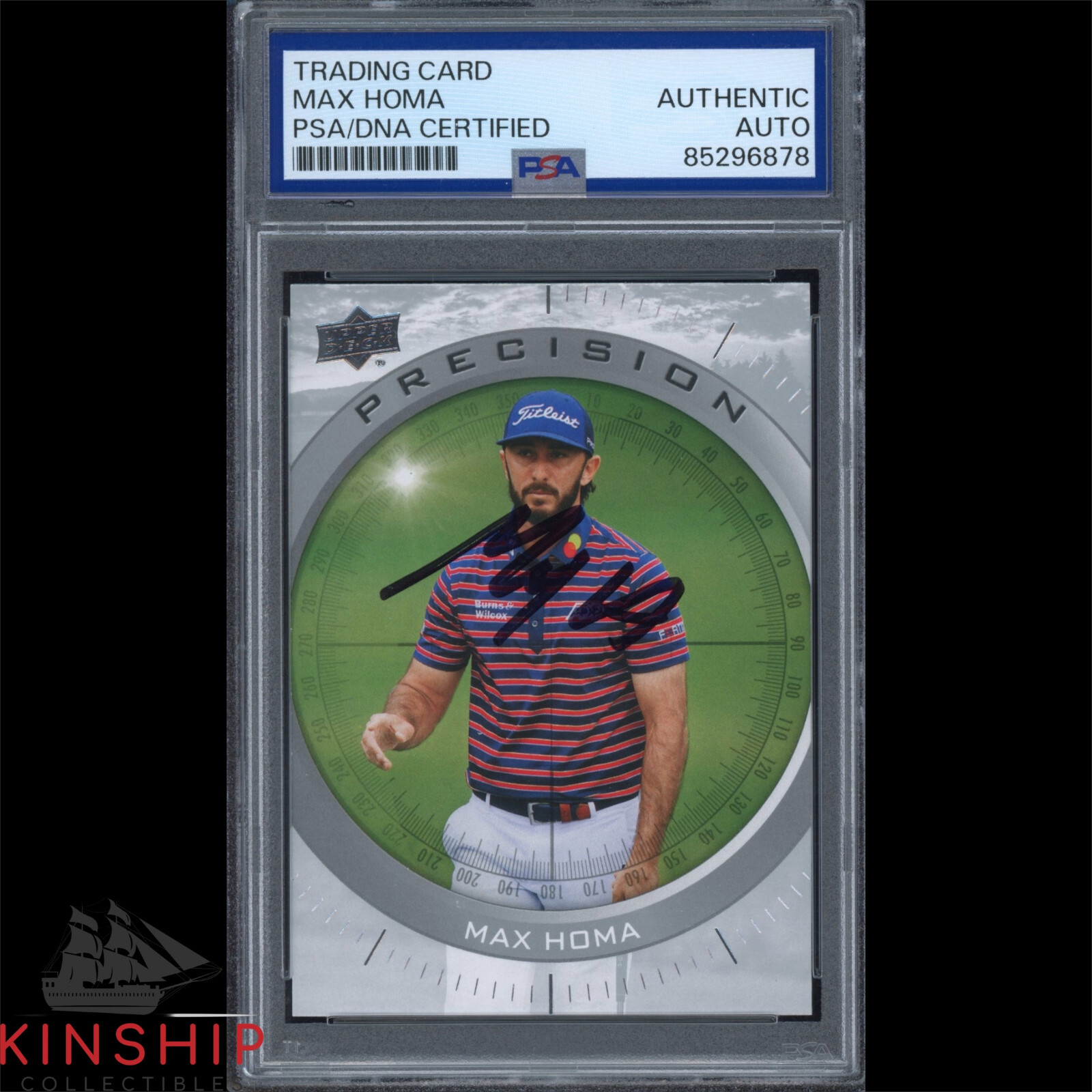 Max Homa signed 2024 Upper Deck Precision Trading Card PSA DNA Slab Golf C3189