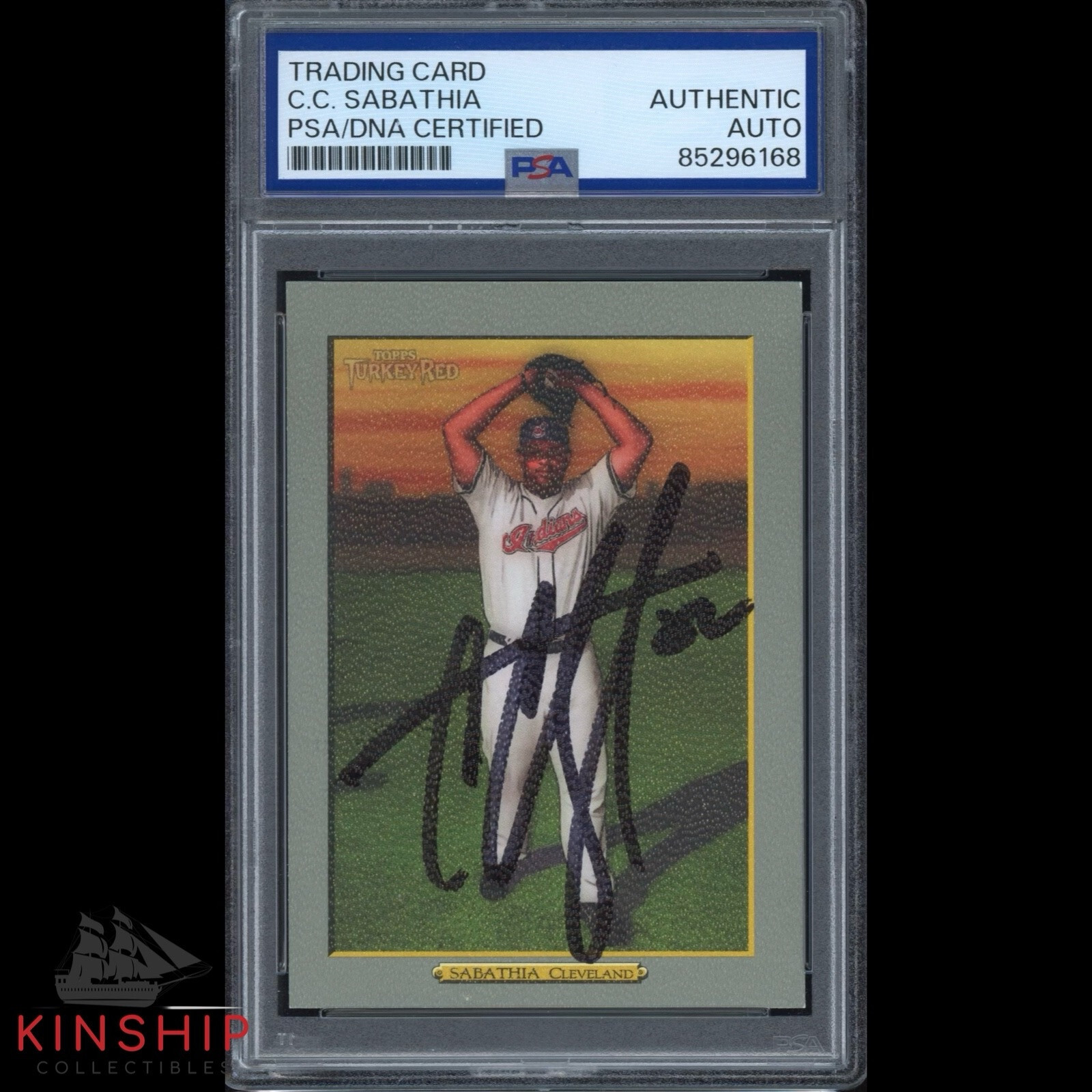CC Sabathia signed 2006 Topps Turkey Red Card PSA DNA Slabbed Cy HOF Auto C3161
