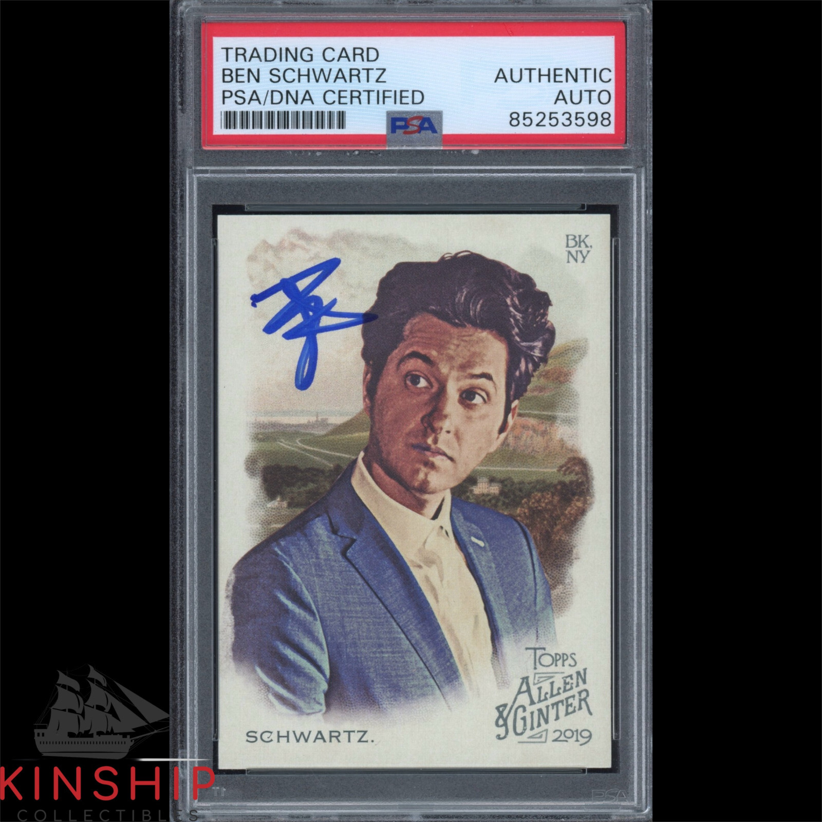 Ben Schwartz signed 2019 Allen & Ginter Card PSA DNA Slab Star Wars Auto C3268