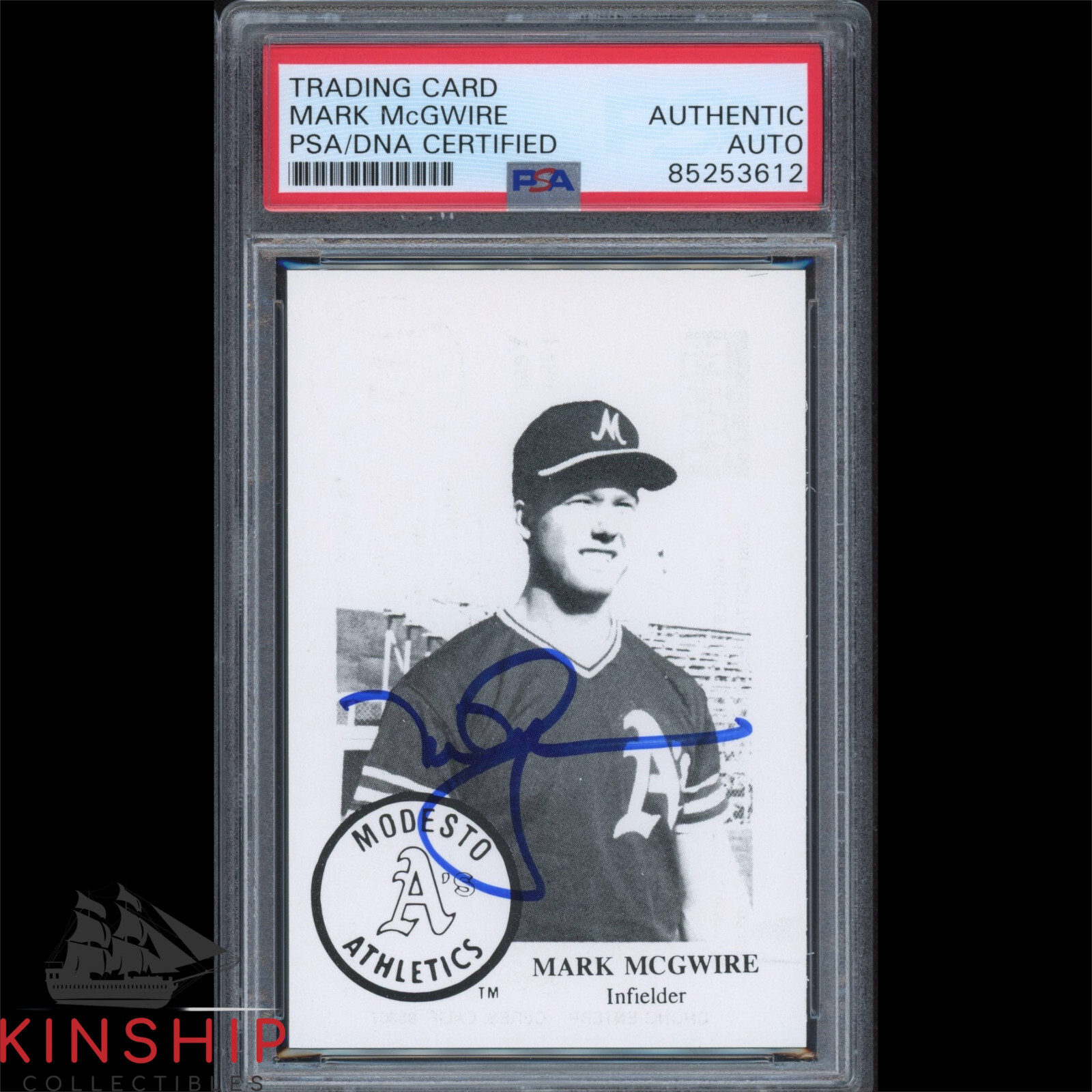 Mark McGwire signed 1985 Chong Modesto Rookie Card PSA DNA Slabbed Auto C3303