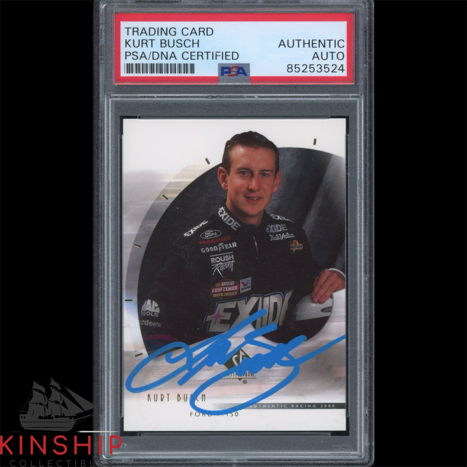 Kurt Busch signed 2000 Upper Deck SP Rookie Card PSA DNA Nascar Auto C3313