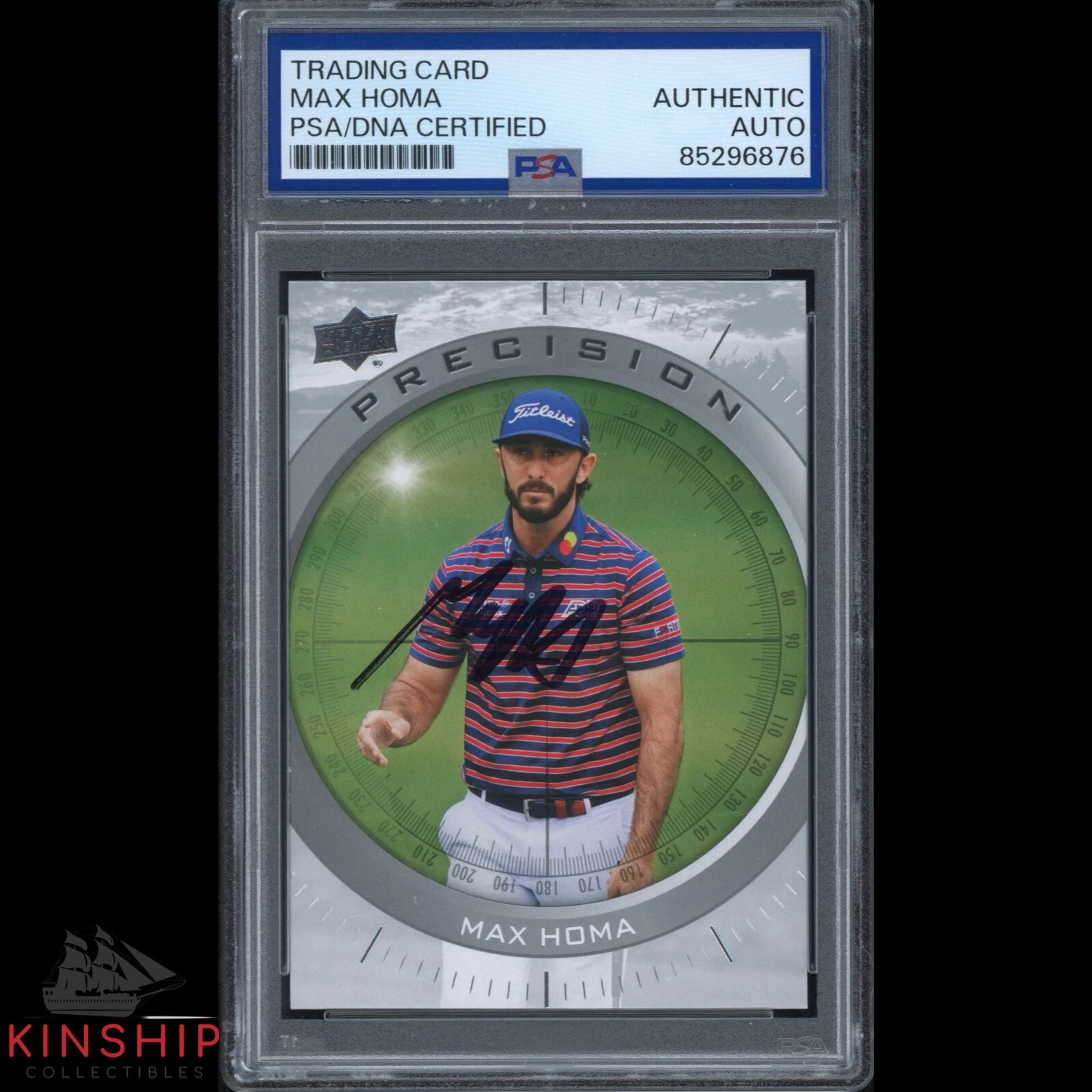 Max Homa signed 2024 Upper Deck Precision Trading Card PSA DNA Slab Golf C3315
